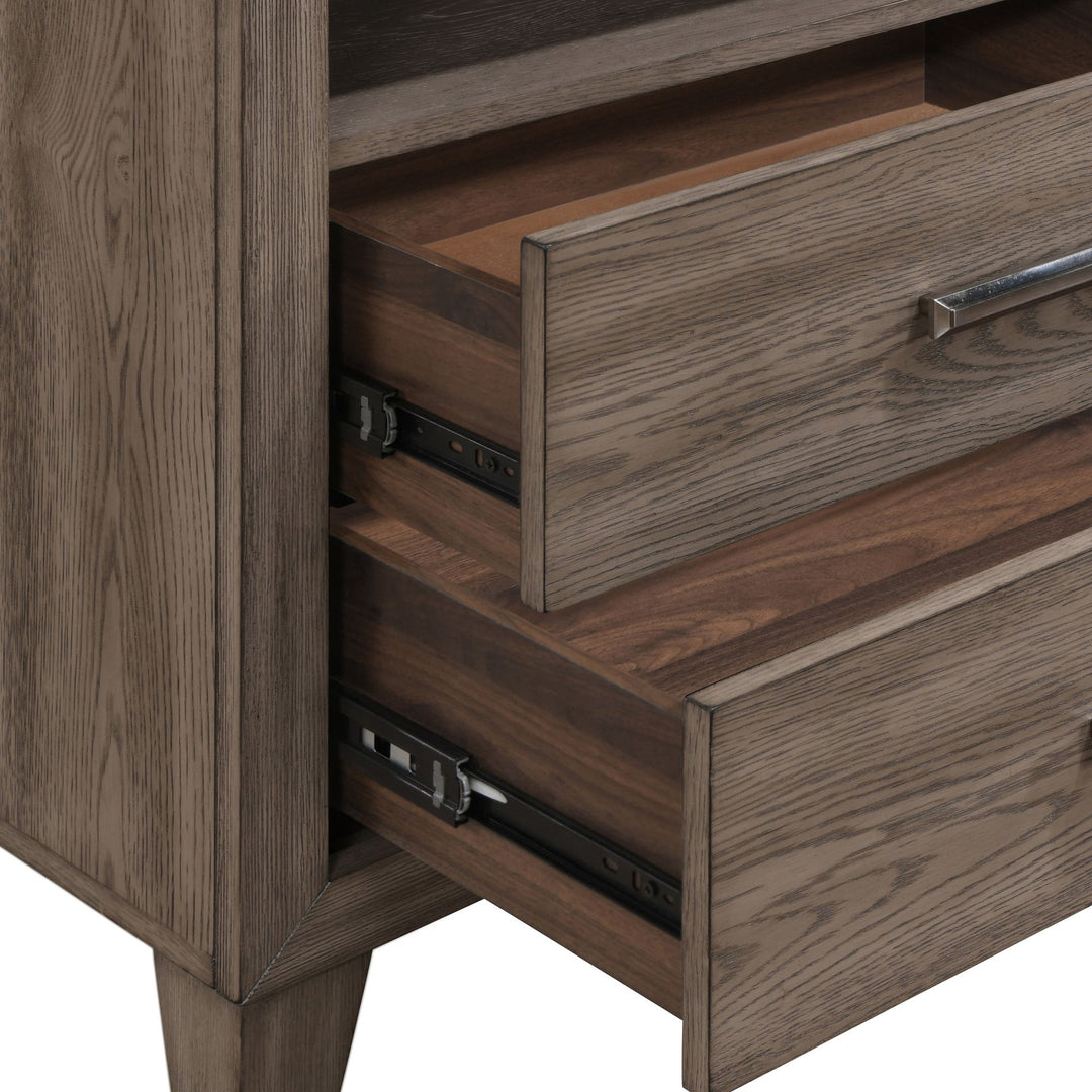 Harrisburg 2 Drawer Nightstand-Walnut