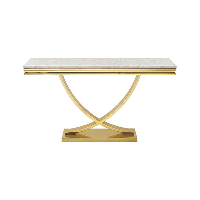 Wettingen Sofa Table, Beige/Gold