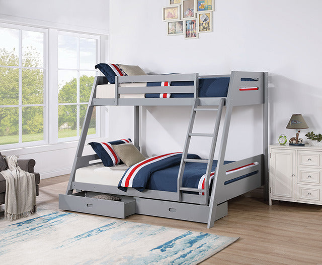 Emilee Twin/Full Bunk Bed, Gray - view 4