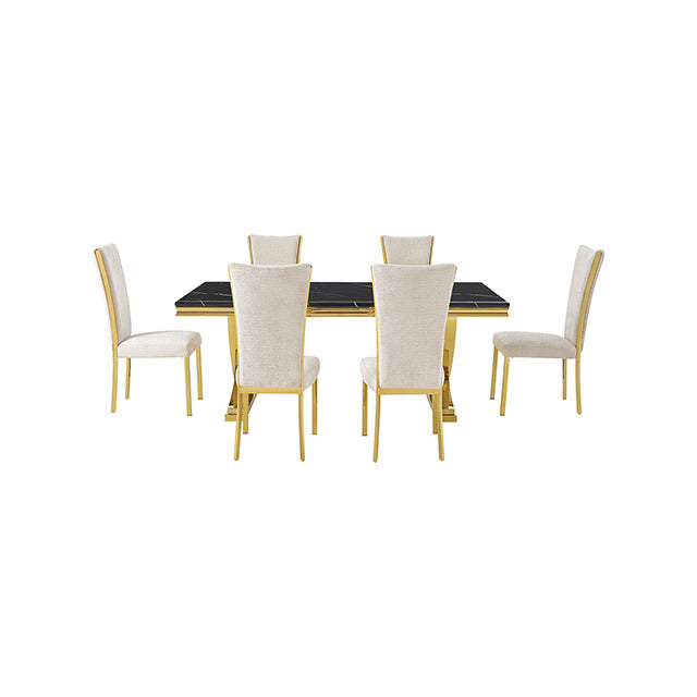 Wadenstil Dining Table, Black/Gold - view 8