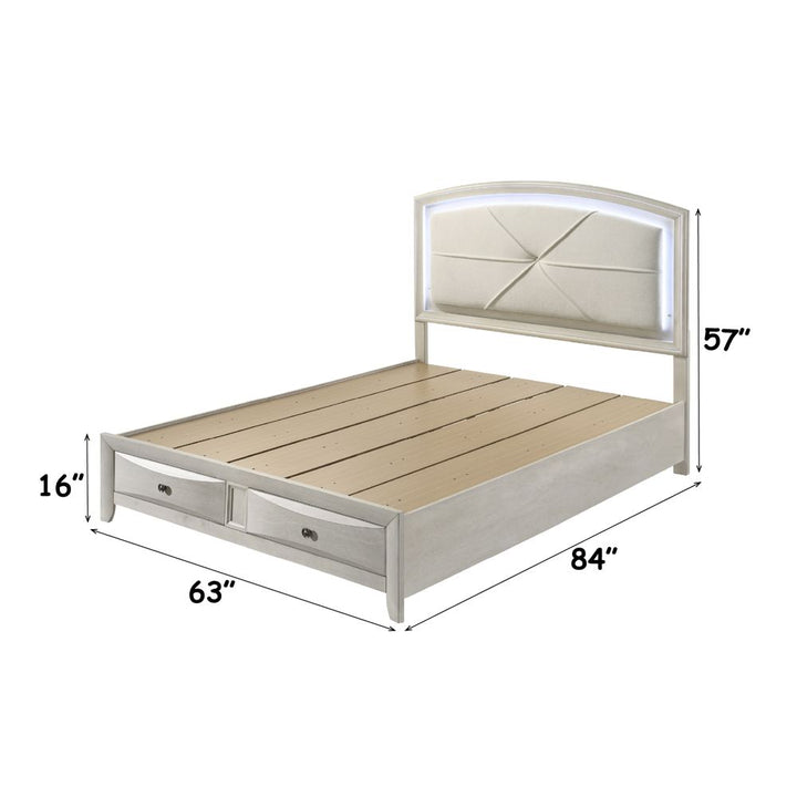 Ramondi Queen Bed with Storage &amp; LED