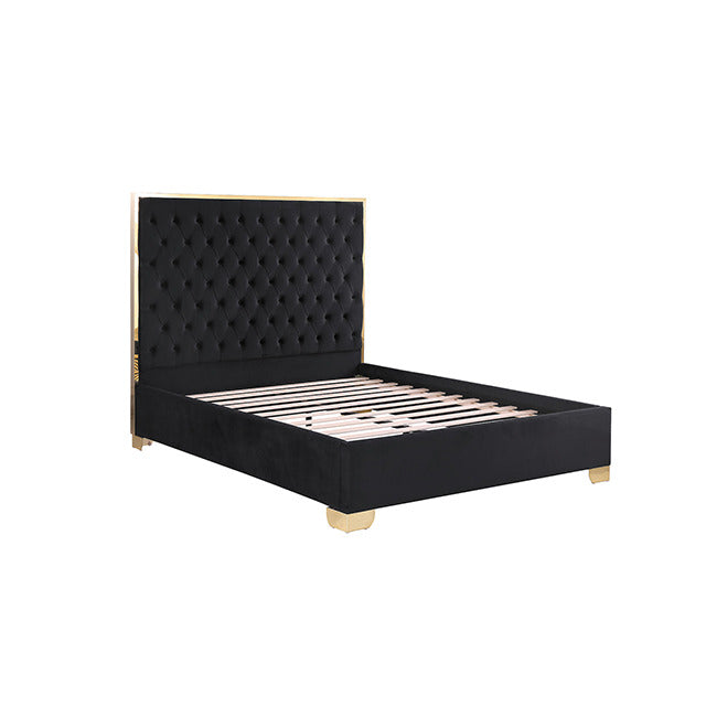 Vastano Bed, Black/Gold