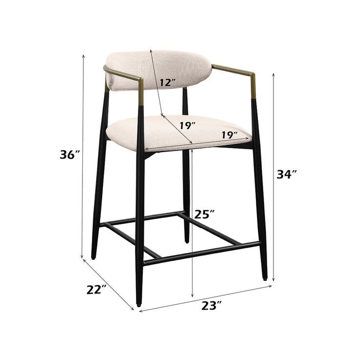 Jaramillo Counter Height Chair – dimensions diagram