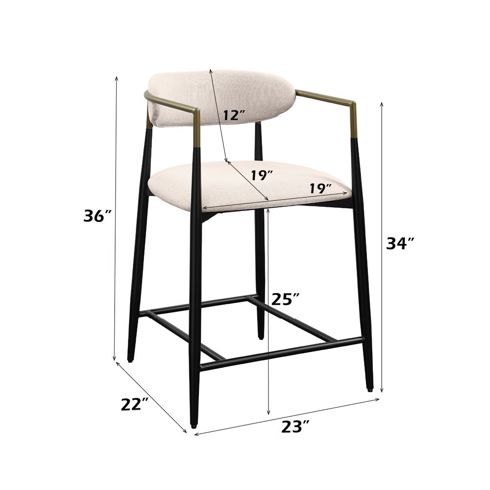 Jaramillo Counter Height Chair – dimensions diagram