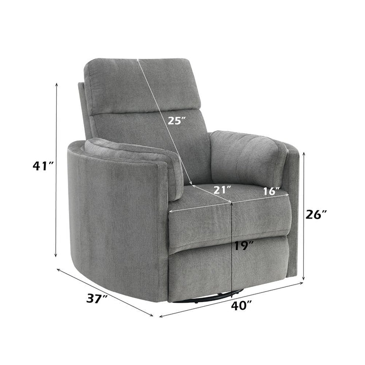 Sagen Recliner W/Swivel &amp; Glider – dimensions diagram