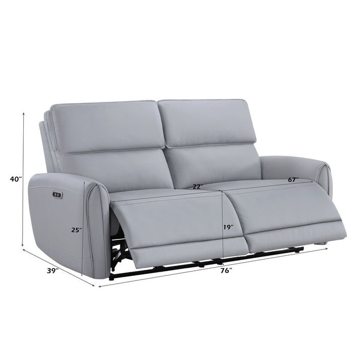 Jeromie Power Motion Sofa w/USB Port – dimensions diagram