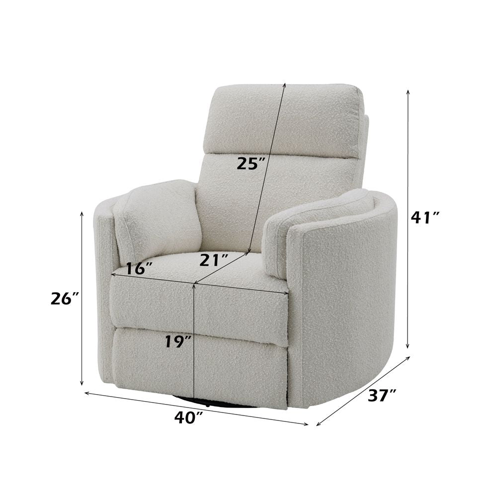 Sagen Glider Recliner W/Swivel – dimensions diagram