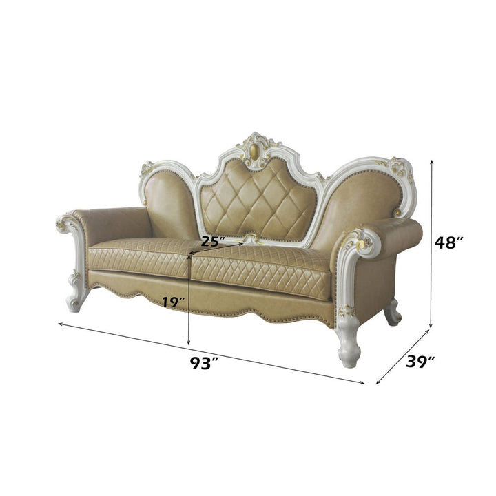 Picardy Sofa W/5 Pillows – dimensions diagram