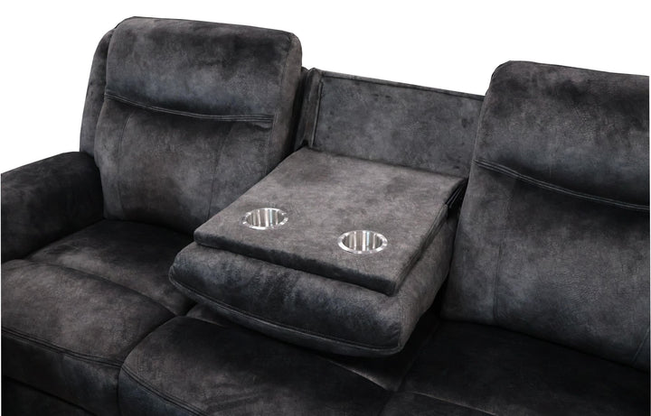 Park City  Sofa W/dual Recliner-Slate