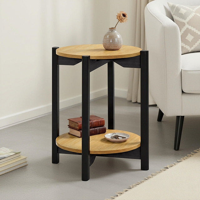 Hyde Round End Table, Oak - view 3