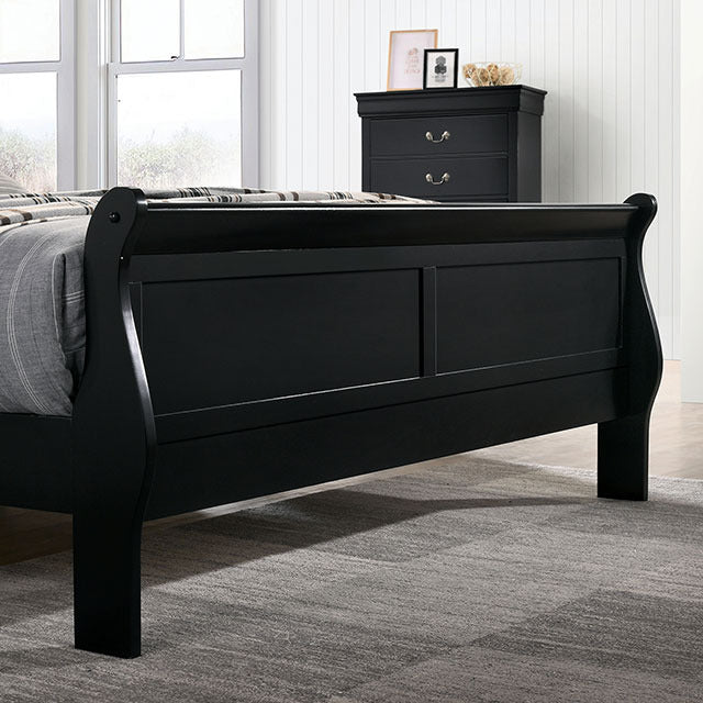 Louis Philippe 5 Pc Queen Bedroom Set, Black - view 3
