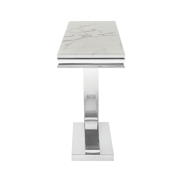 Wettingen Sofa Table, White/Chrome - view 2