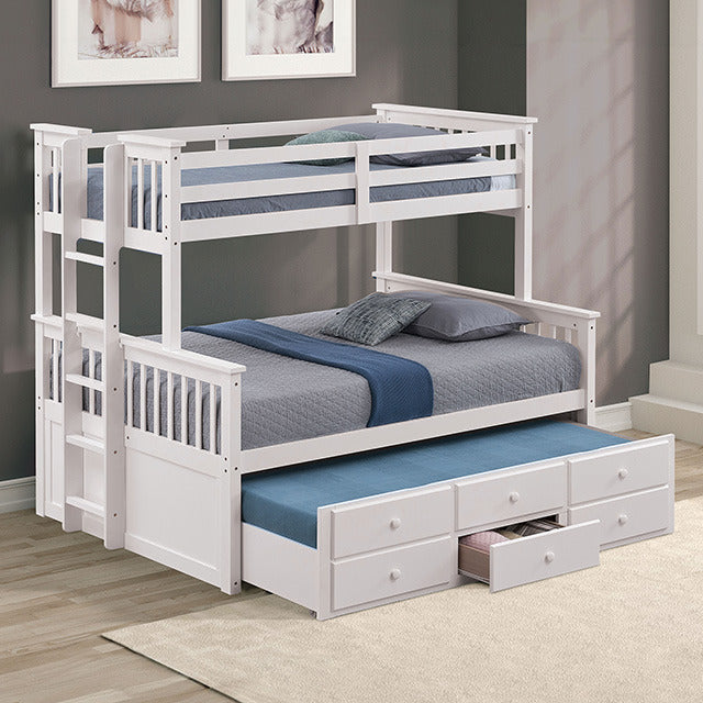 University Twin/Full Bunk Bed, White - view 2