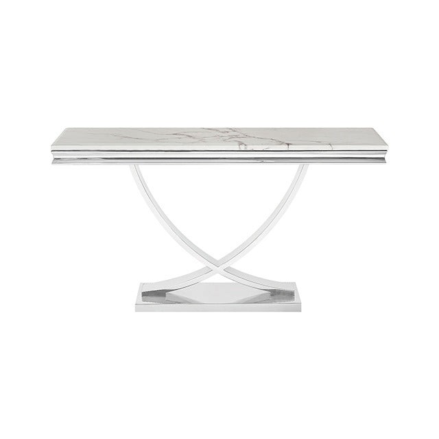 Wettingen Sofa Table, White/Chrome