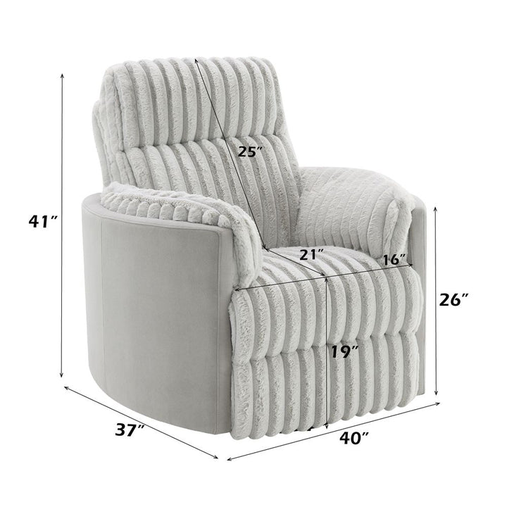 Emee Glider Recliner W/Swivel – dimensions diagram
