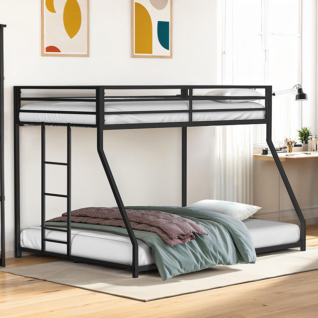 Rothwell Twin/Full Metal Bunk Bed, Matte Black - view 5