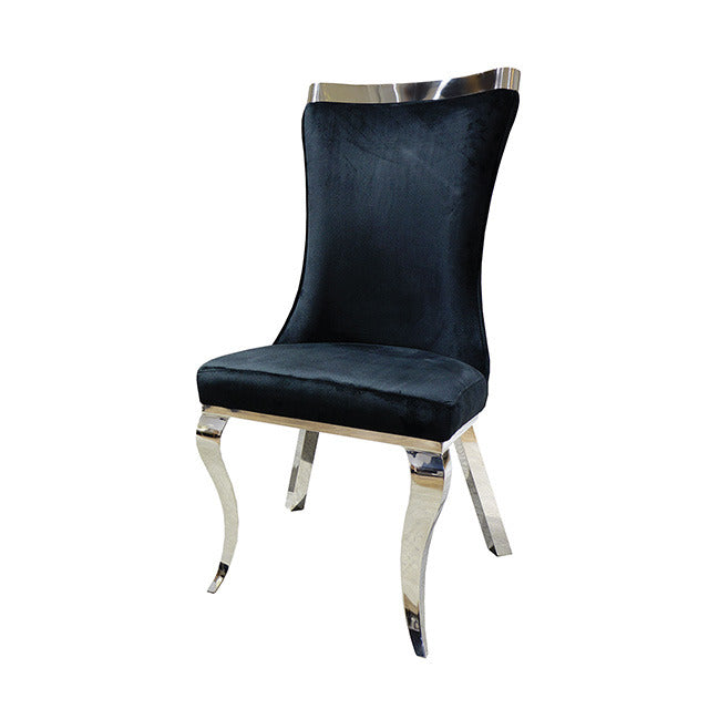 Basilicata Chair, Silver/Black
