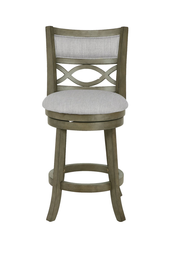 Manchester 24" Counter Stool W/fabric Cushions-Gray