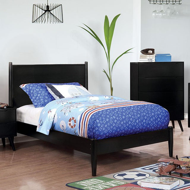 Lennart 4 Pc Twin Bedroom Set, Black - view 2