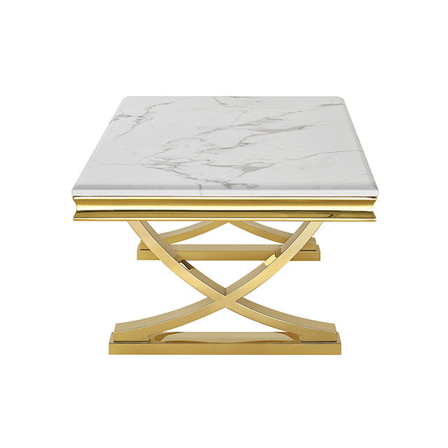 Wettingen Coffee Table, Gold/White - view 2