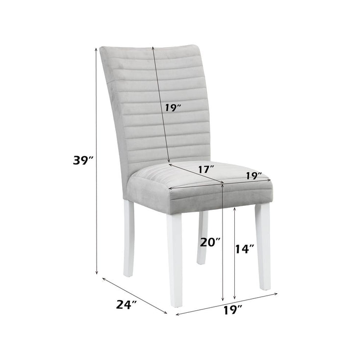 Elizaveta Side Chair (Set-2) – dimensions diagram