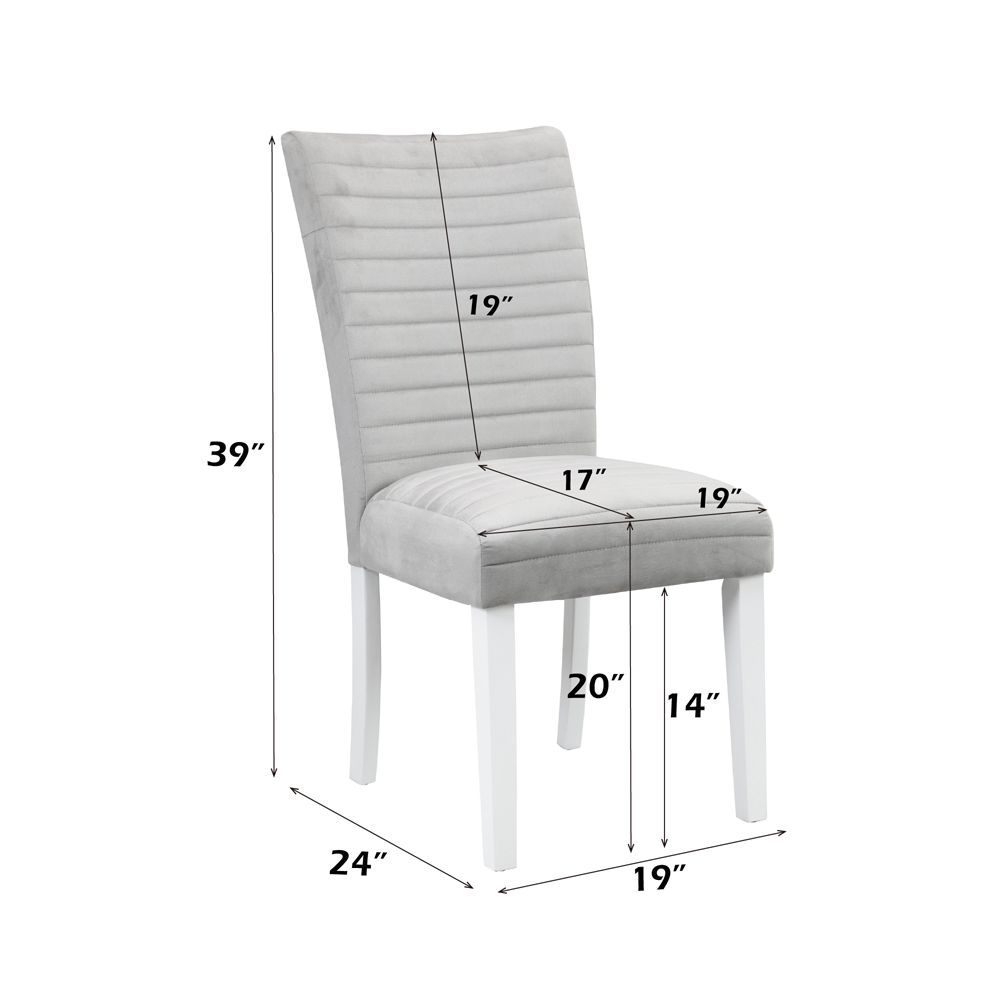 Elizaveta Side Chair (Set-2) – dimensions diagram