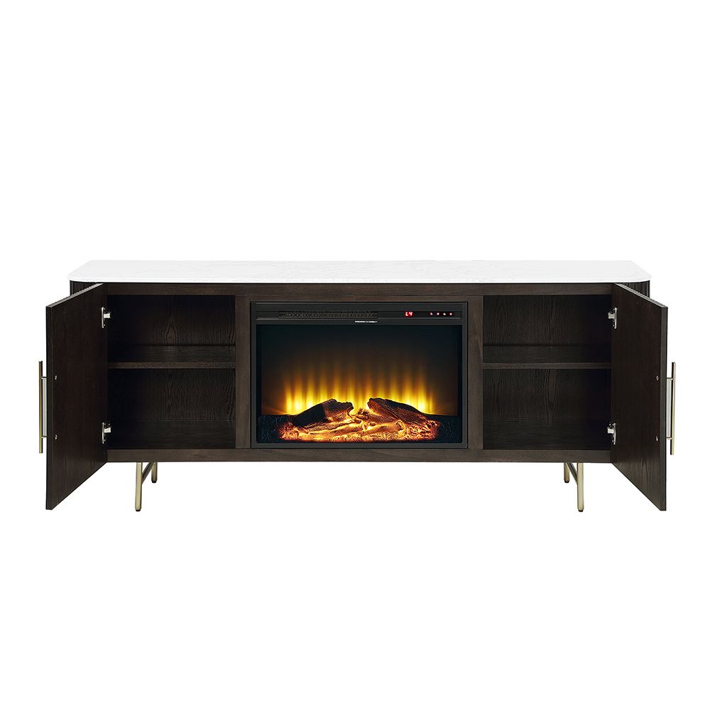 Clayten Server w/Marble Top & Fireplace – view 4