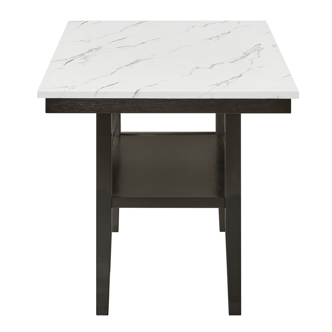 Carissa 60" Rectangle Counter Table W/storage Shelf