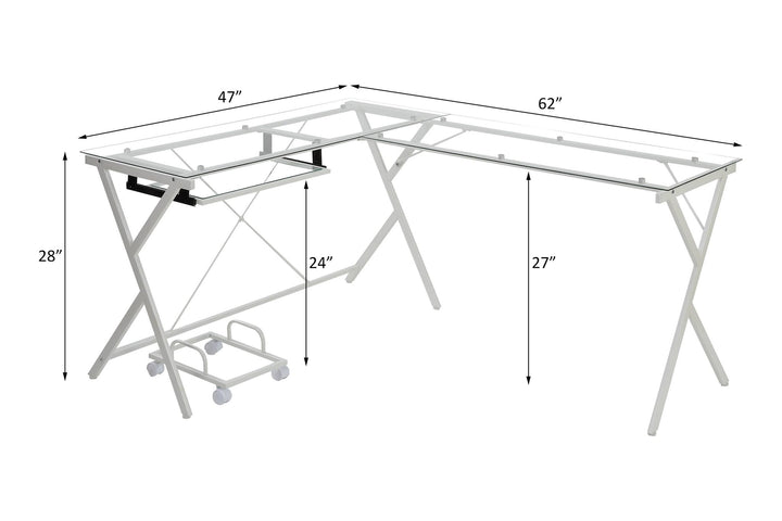 Dazenus Computer Desk – line drawing