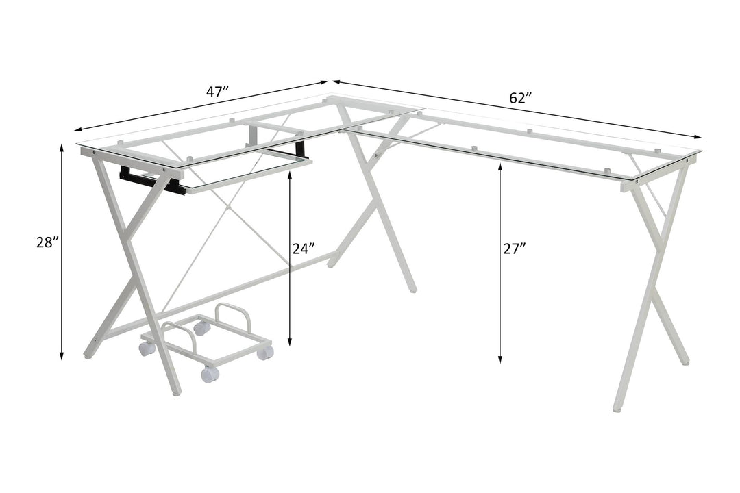 Dazenus Computer Desk – line drawing