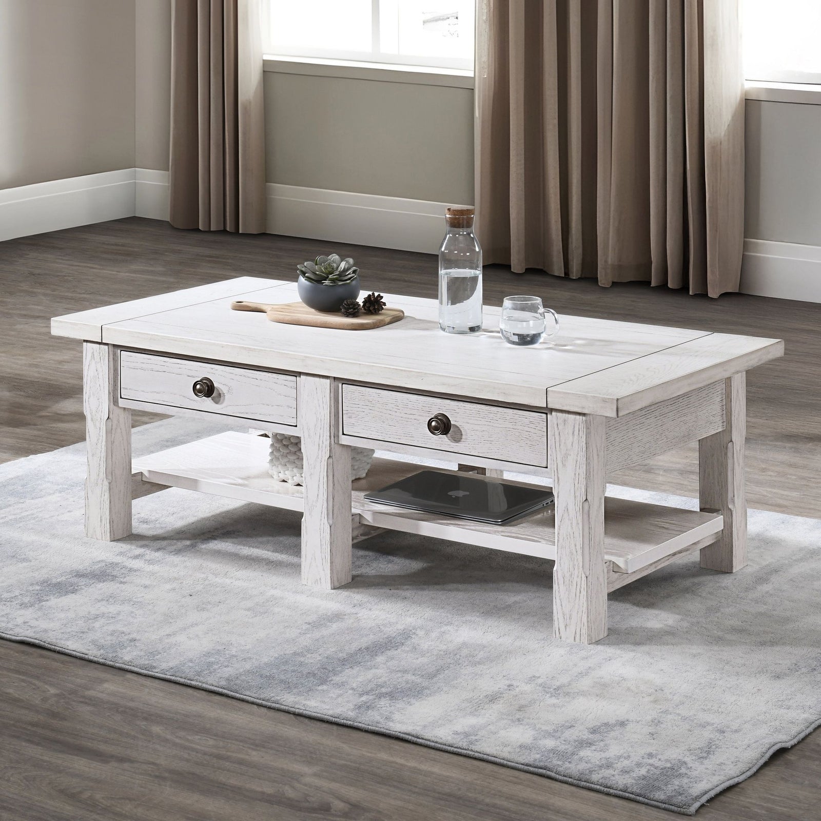 Dorsey 2 Drawer Coffee Table -White