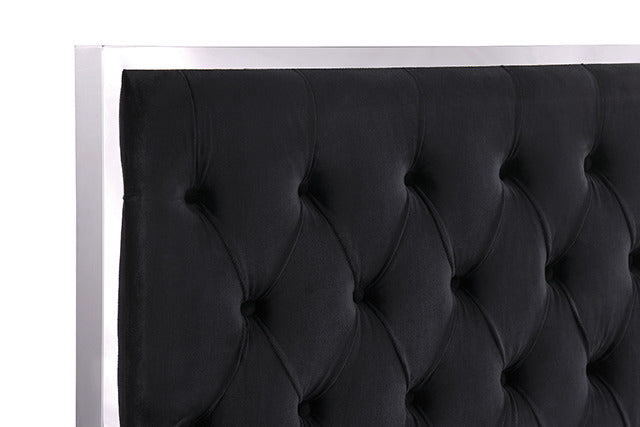 Vastano Bed, Black/Chrome - view 6