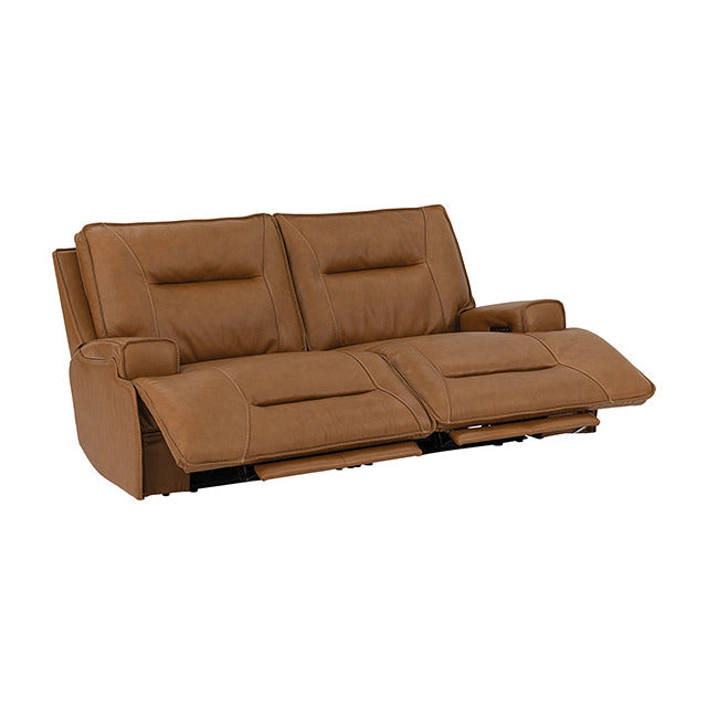 Dallas Oversized Power Sofa, Camel Brown - view 3