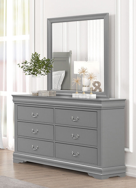 Louis Philippe Mirror, Gray - view 2