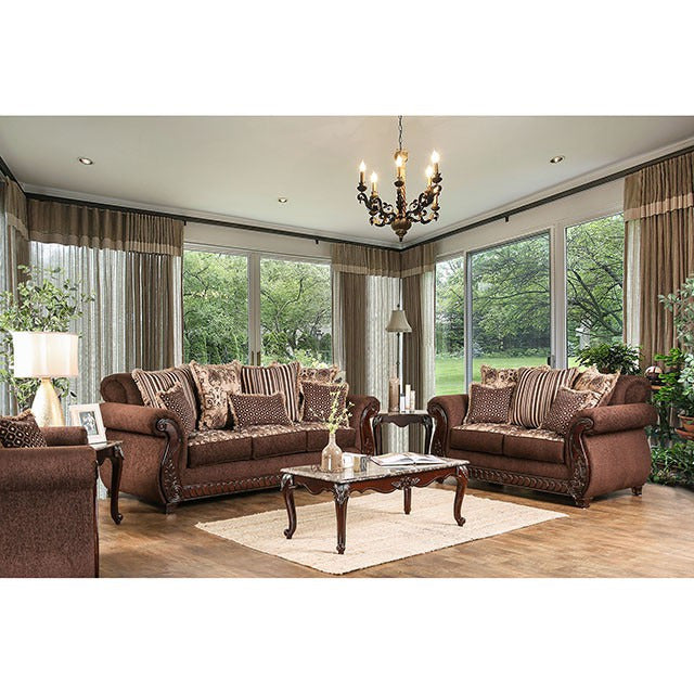 Tabitha Sofa, Brown/Gold - view 2