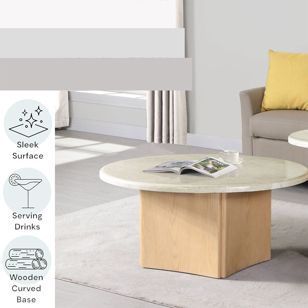 Qwin Coffee Table W/Marble Top – view 5