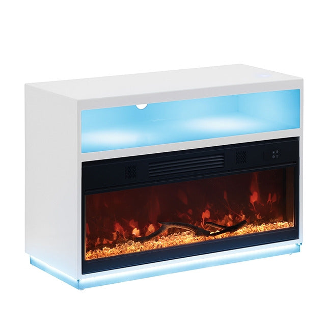 Terni Tv Stand W/ Fireplace, White