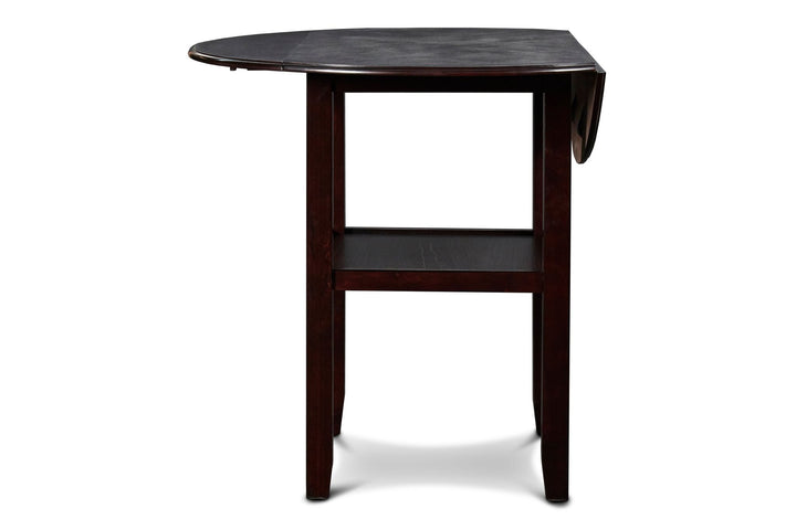 Gia 3 Pc 42" Counter Drop Leaf Table &amp; 2 Chairs-Ebony