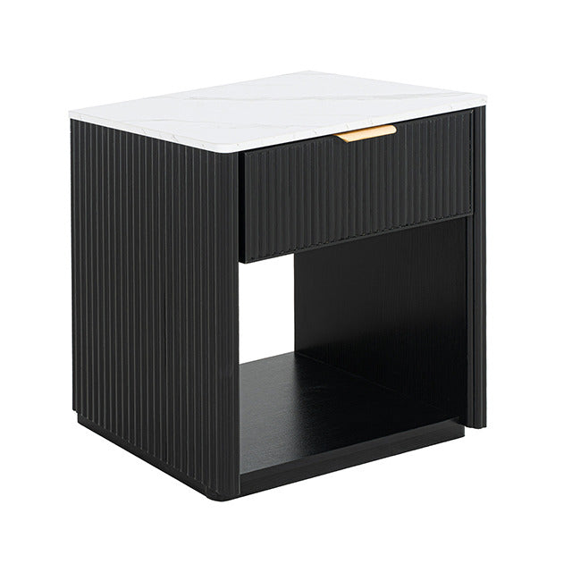 Gants Nightstand W/ Open Shelf, Black - view 3