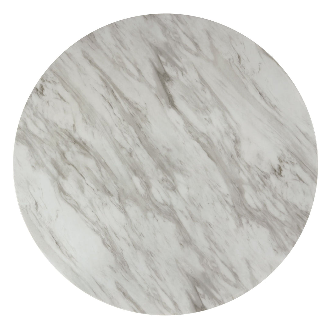 Celeste 42" Round Counter Table-Espresso/faux Marble