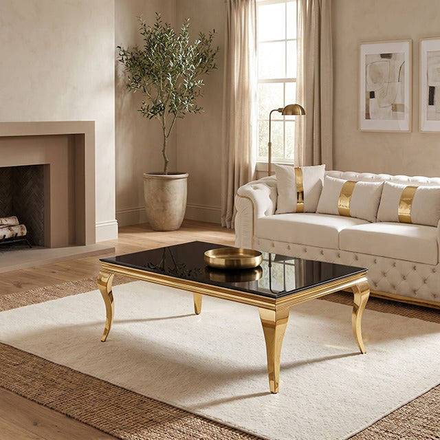Wetzikon Coffee Table, Black/Gold - view 5