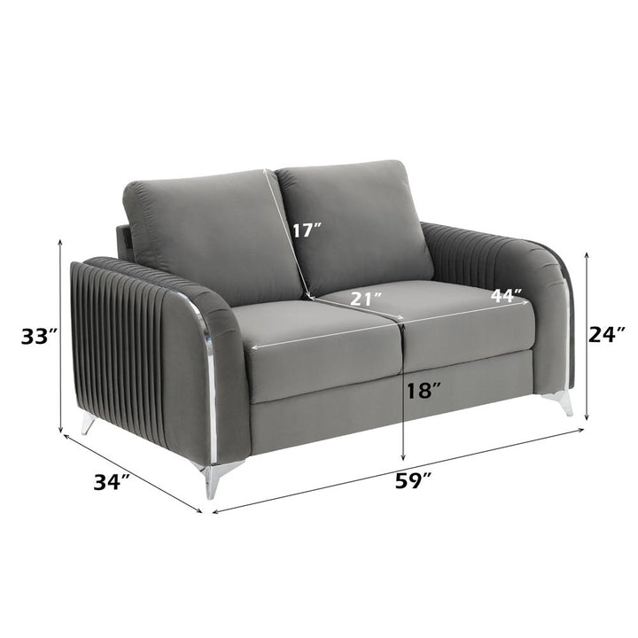 Wenona Loveseat – dimensions diagram