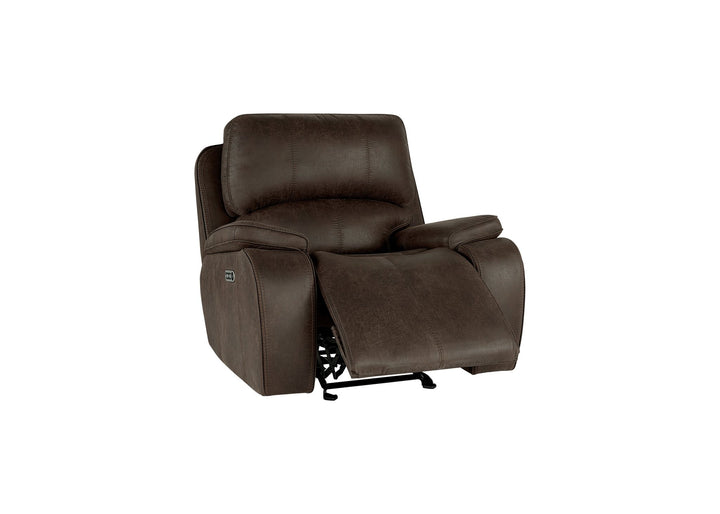 Brookings Glider Recliner W/pwr Hr &amp; Fr-Brown