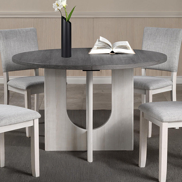 Oberto Round Dining Table, Gray - view 4
