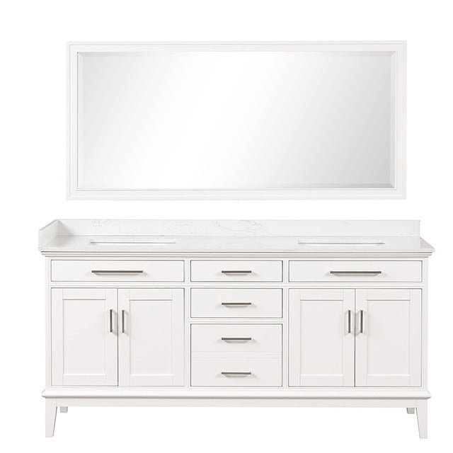 Almeria Vanity Set W/ Mirror, White - view 4