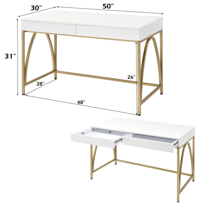 Lightmane Vanity Desk(Same 92660) – dimensions diagram