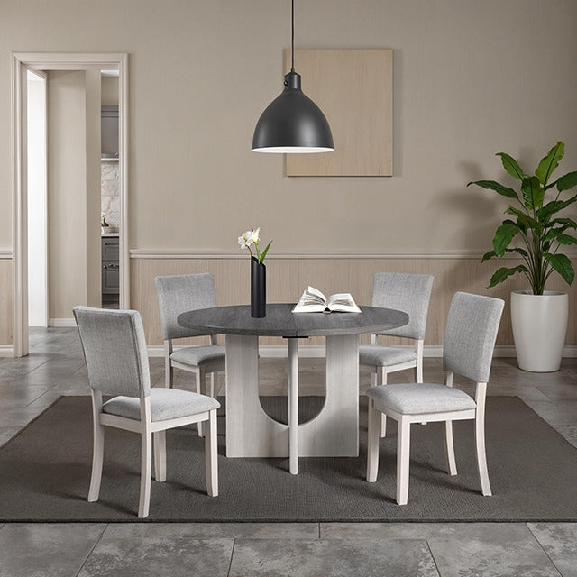 Oberto 5 Pc Round Dining Table Set, Gray - view 5