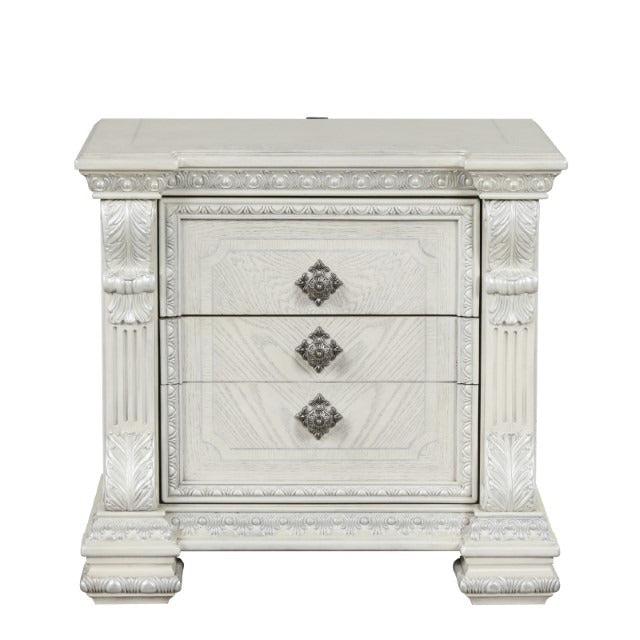 Promenade Nightstand, Wire-Brushed White - view 2