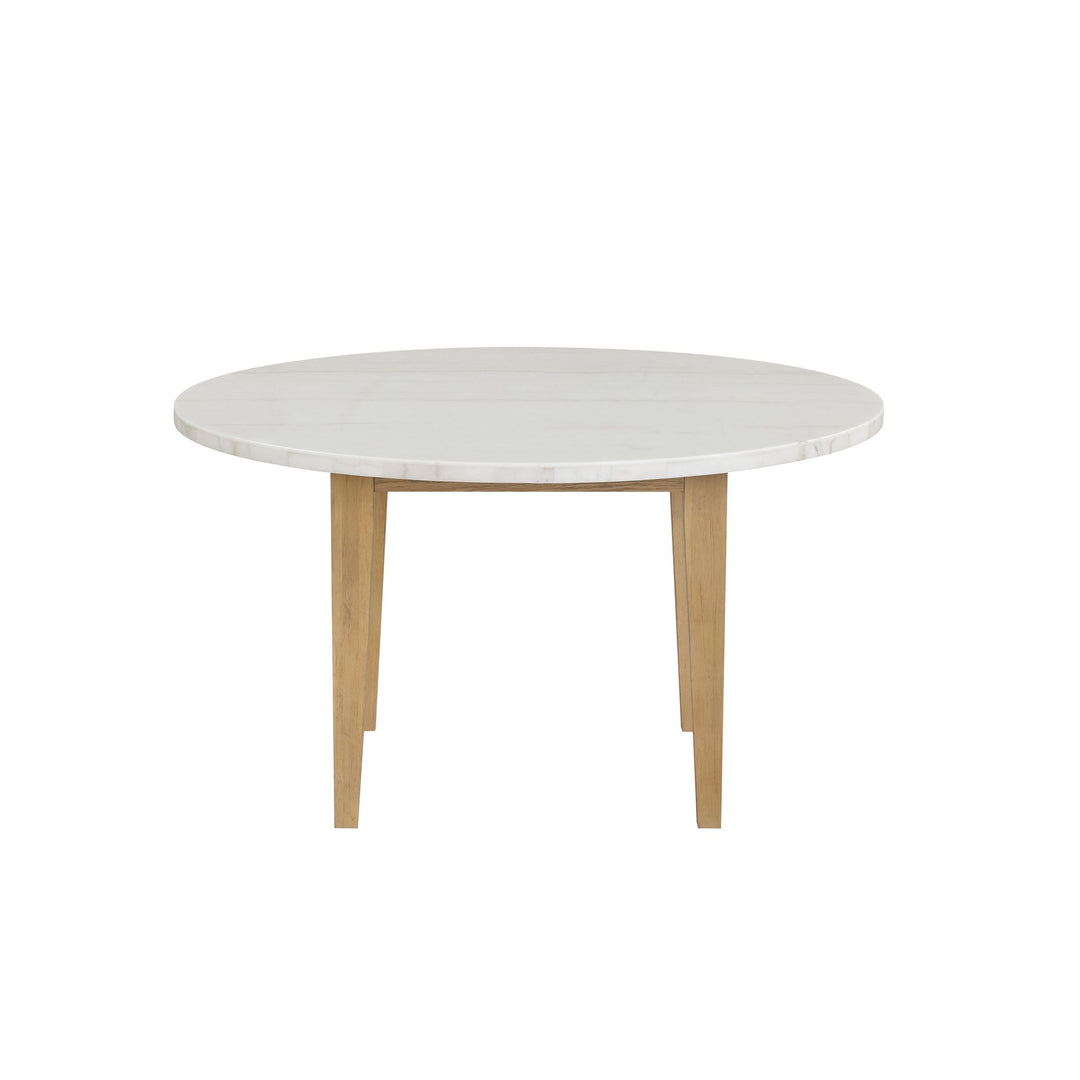 Essence 54" Round Dining Table W/marble Top-Natural