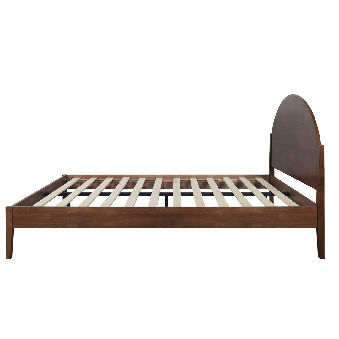 Rowland 5/0 Queen Solid Wood Arched Headboard-Walnut